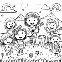 Musical Harmony Coloring Page Musical Harmony Coloring Page img